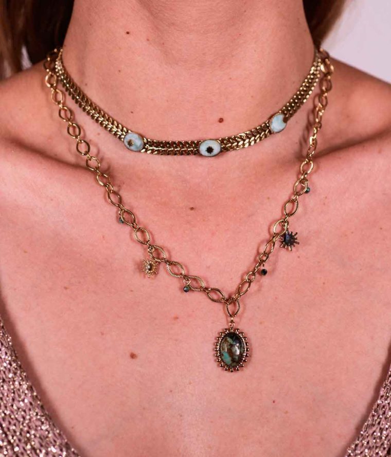 Collier double maille Amazonite – Image 2