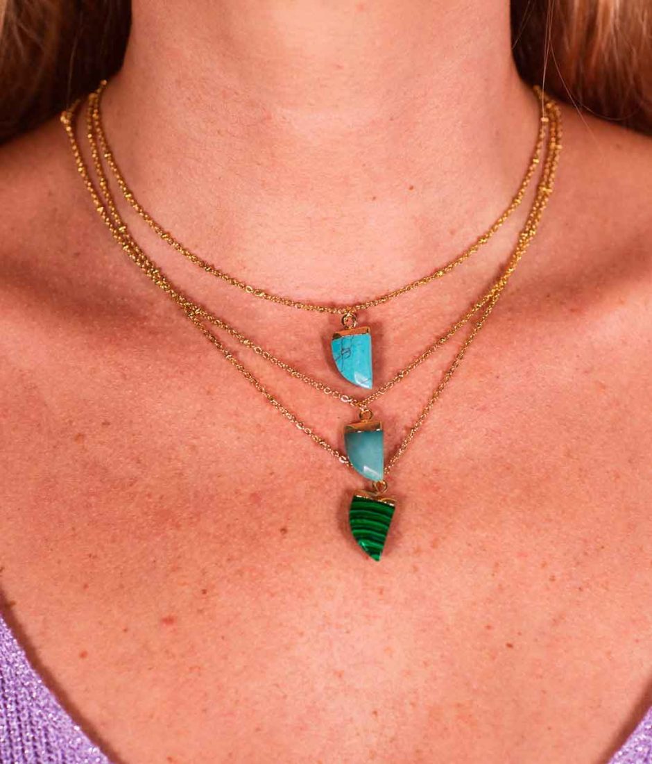 Collier Horn Turquoise