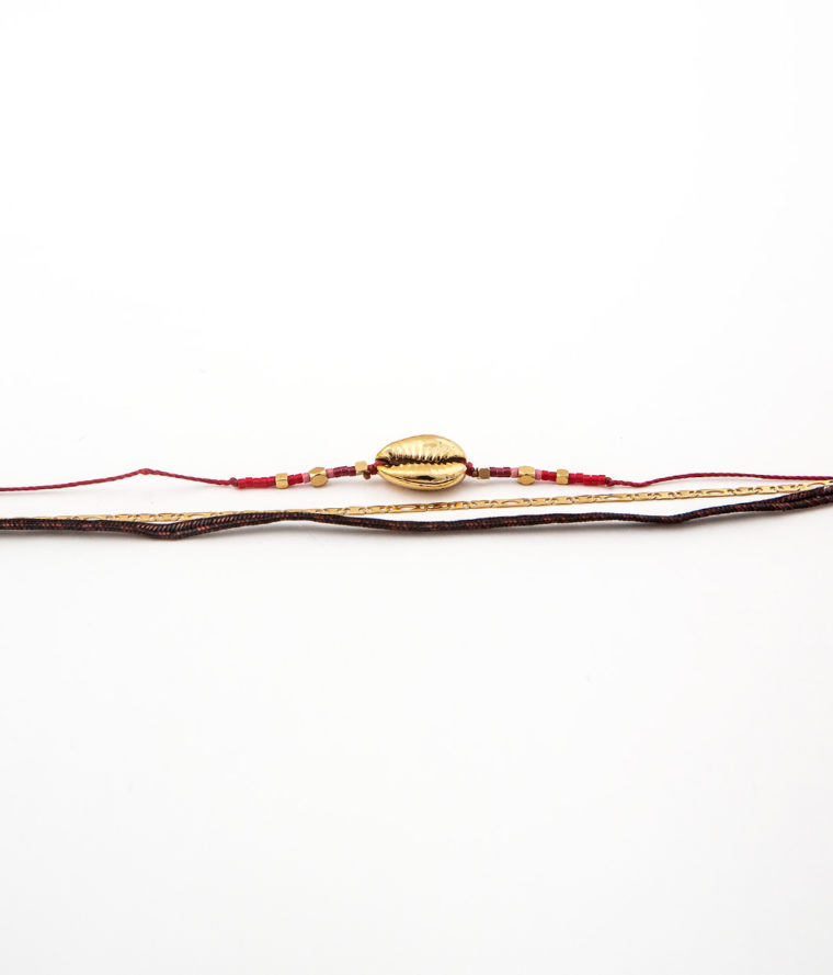 Bracelet multitours Cauri