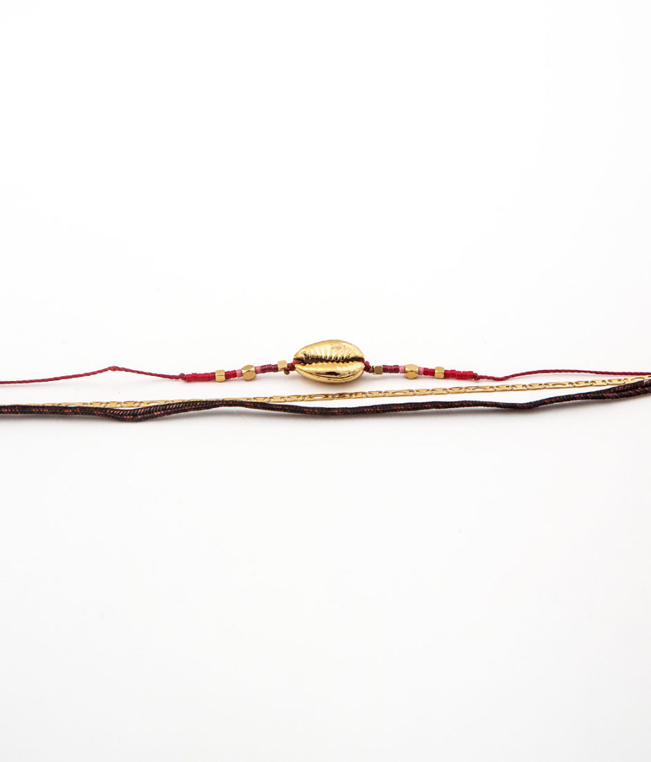 Bracelet multitours Cauri