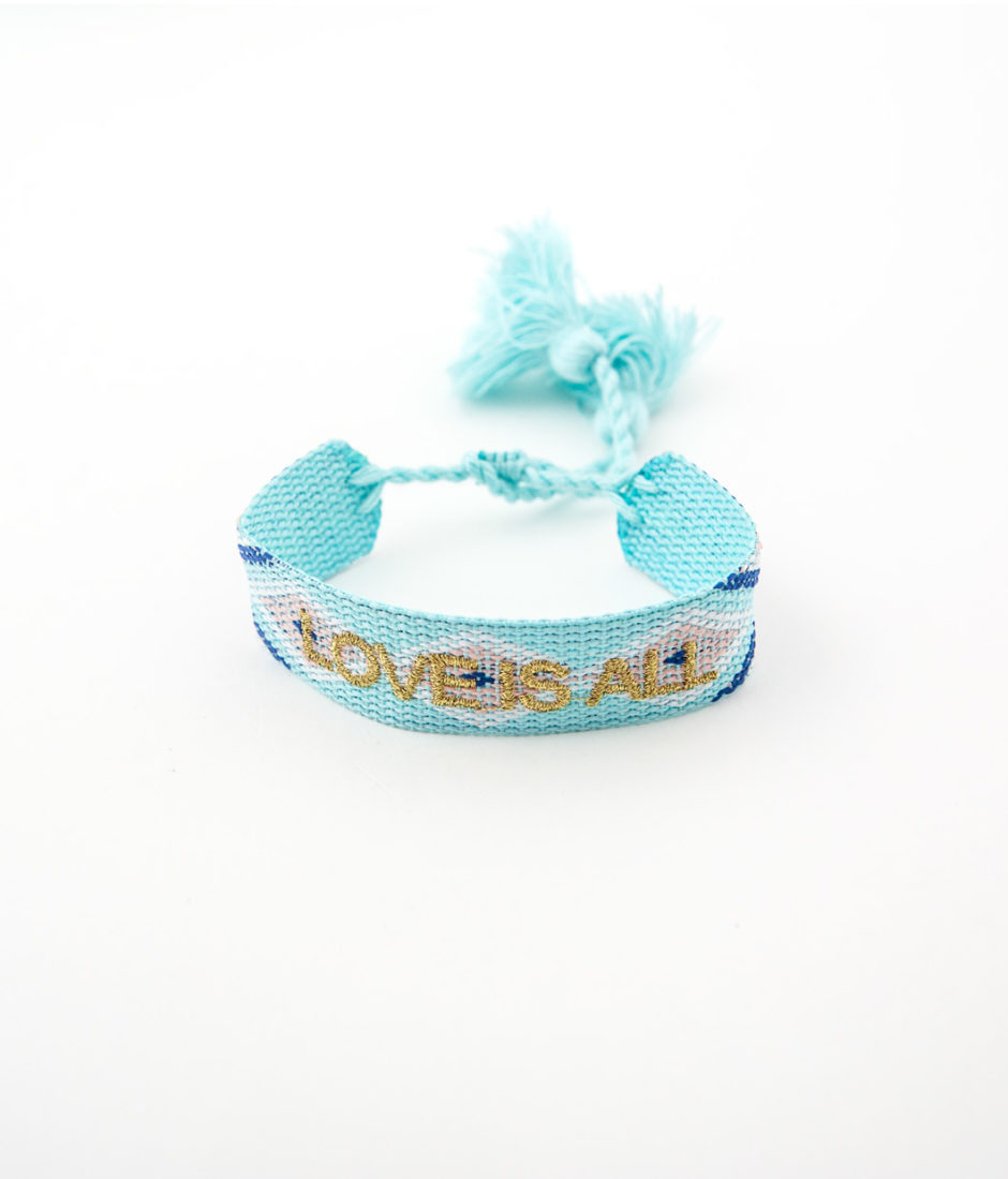 Bracelet tissé "Love is All"