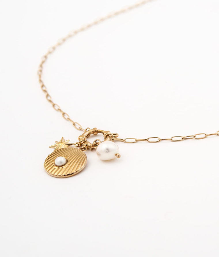 Collier pearl charms