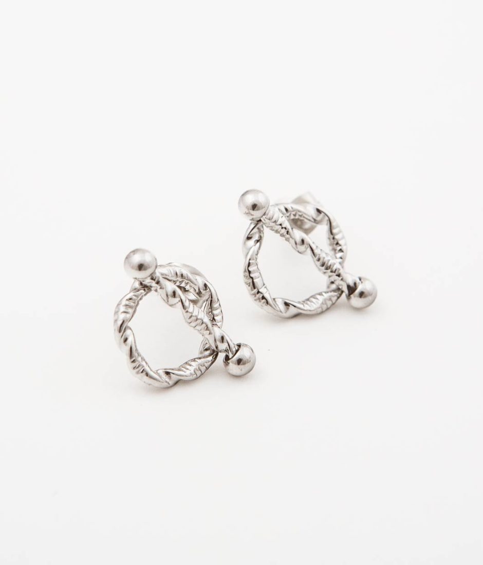 Boucles d'oreilles Double Twist Silver