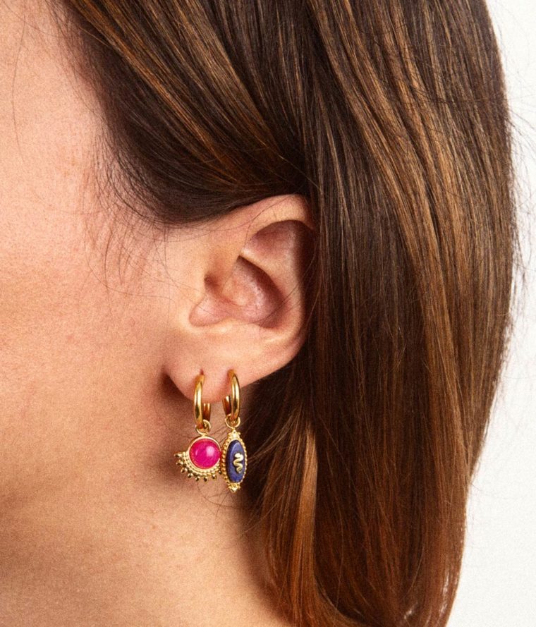 Boucles d'oreille Snake Lapis Lazuli – Image 2