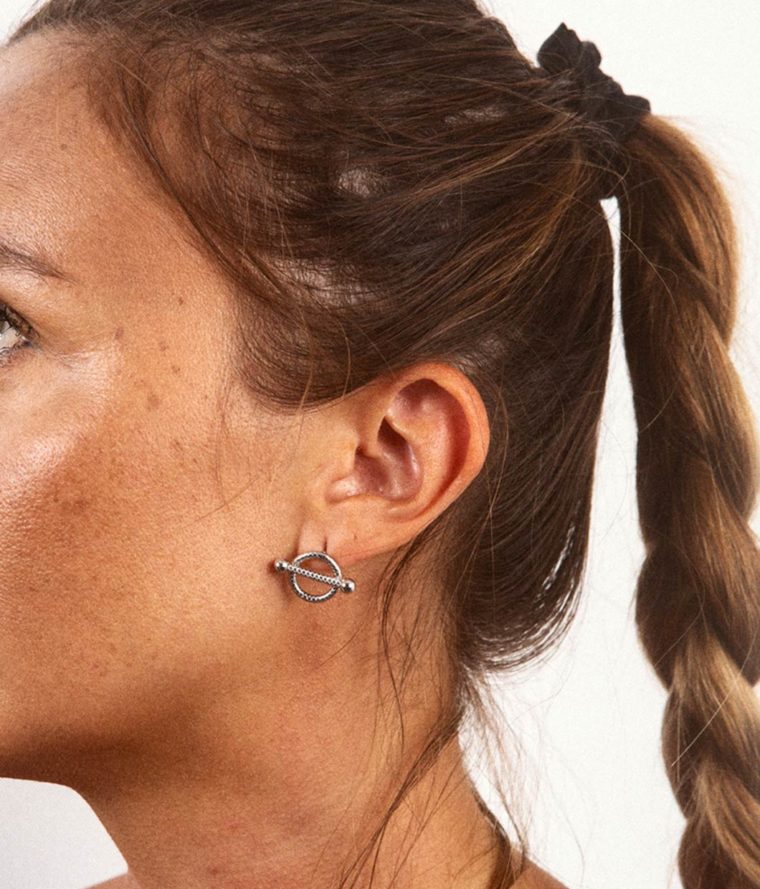 Boucles d'oreilles Rounded Silver – Image 2