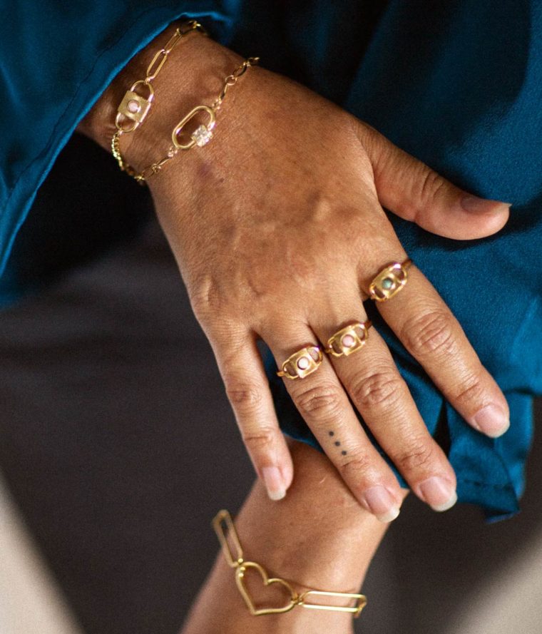Bague Lock Jade Blanc – Image 3
