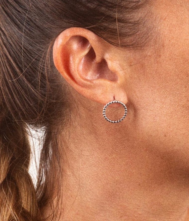 Boucles d'oreilles Rounded Silver – Image 2