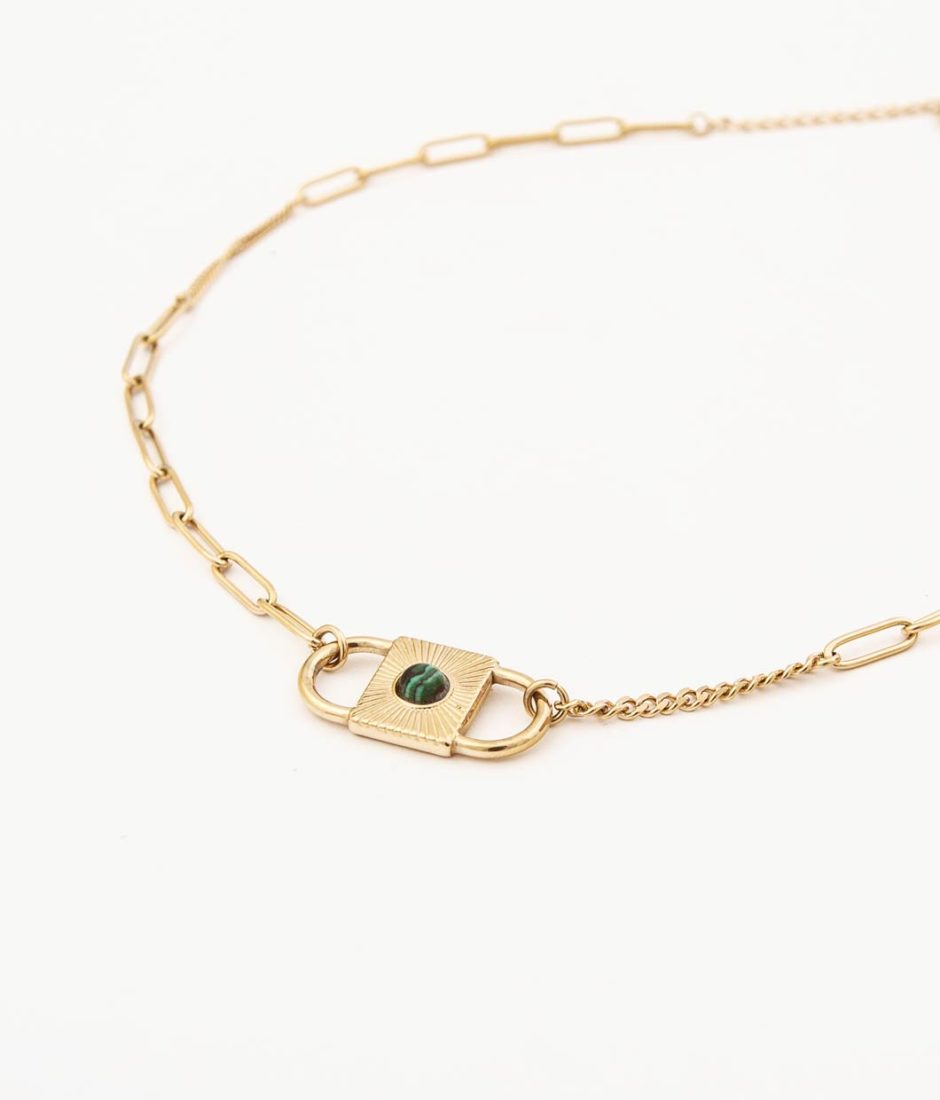 Collier Lock Malachite