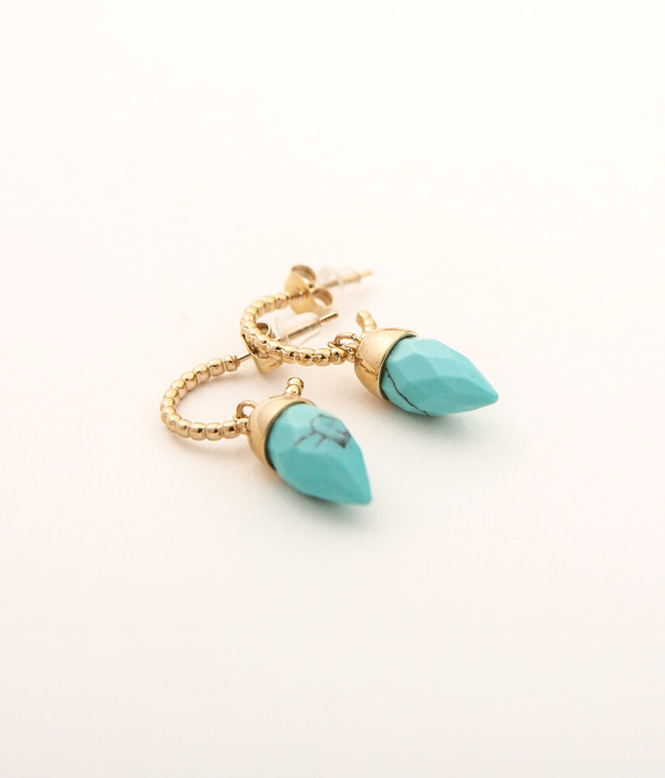 Mini créoles Turquoise