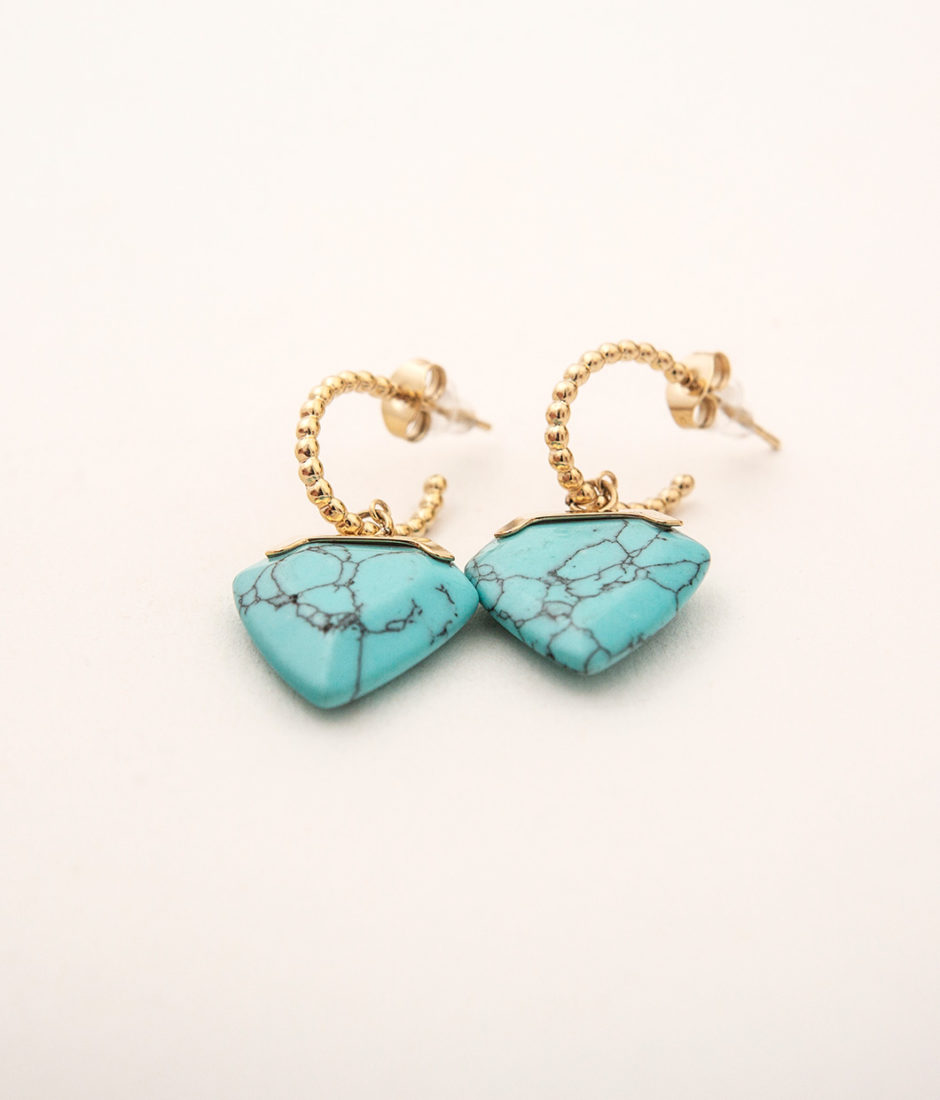 Mini Créoles Turquoise