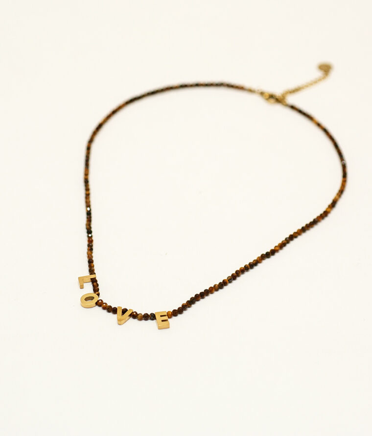 Collier Love Oeil de Tigre