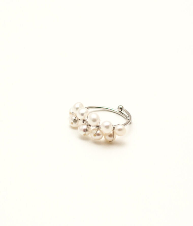Bague Baby pearls silver
