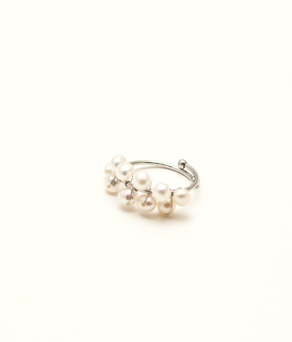 Bague Baby pearls silver