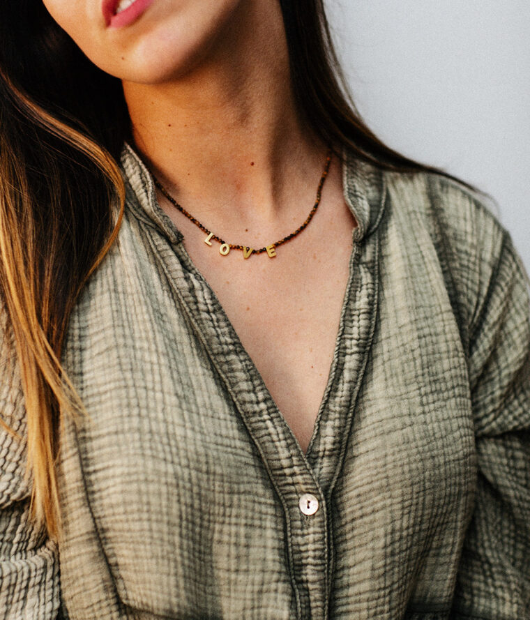 Collier Love Oeil de Tigre – Image 2