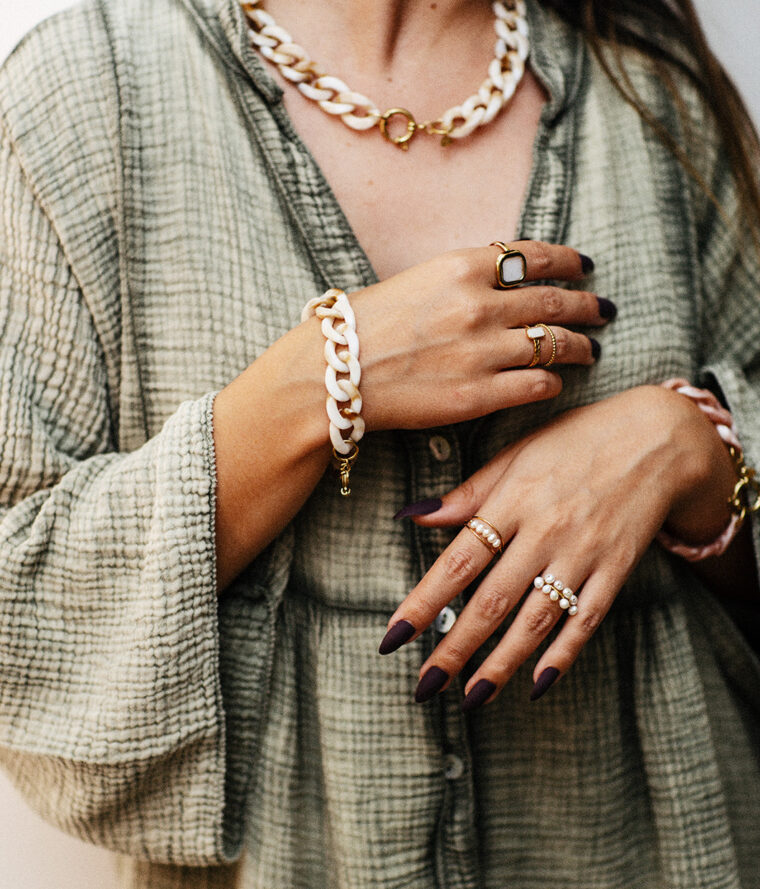 Bague Baby pearls gold – Image 3