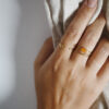 bague acier inoxydable doré