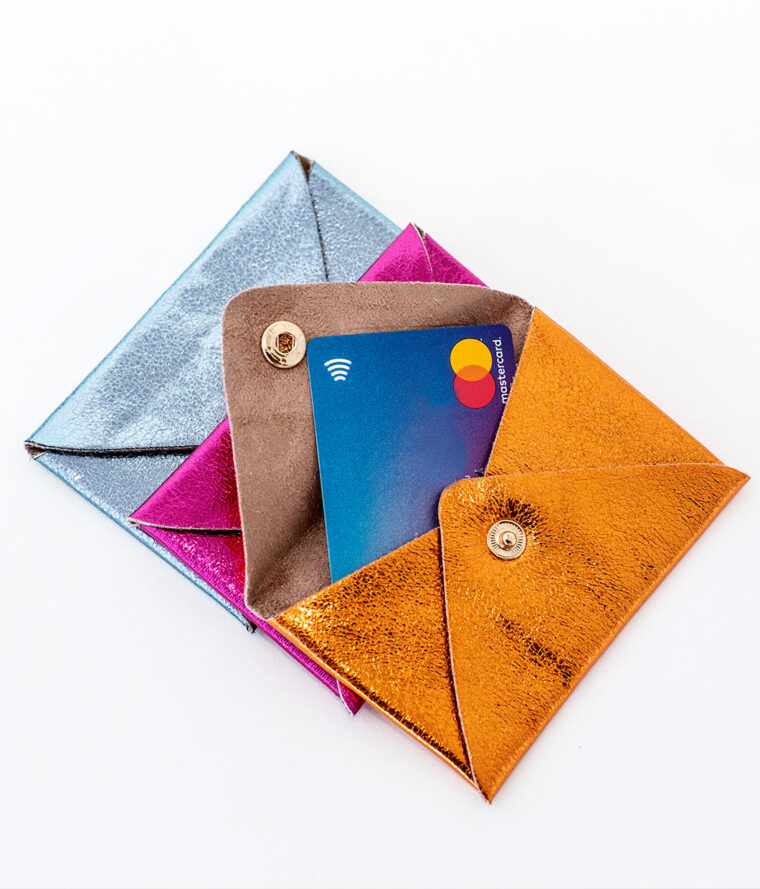 Porte cartes irisé Orange – Image 3