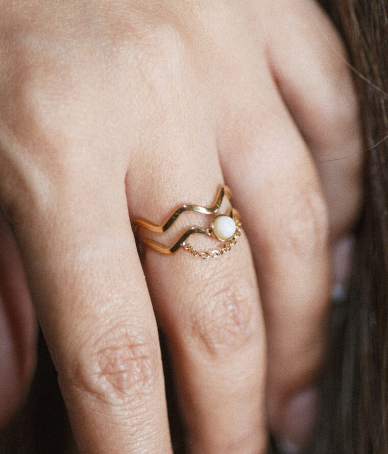 bague jade blanc