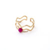 bague chaine fuchsia