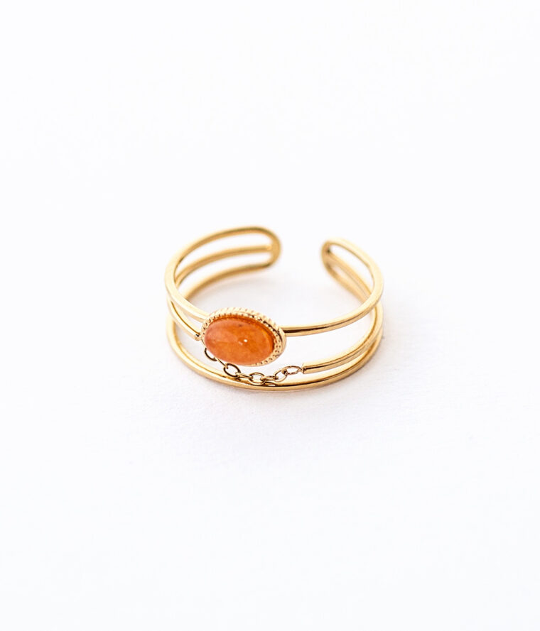 bague chaine orange