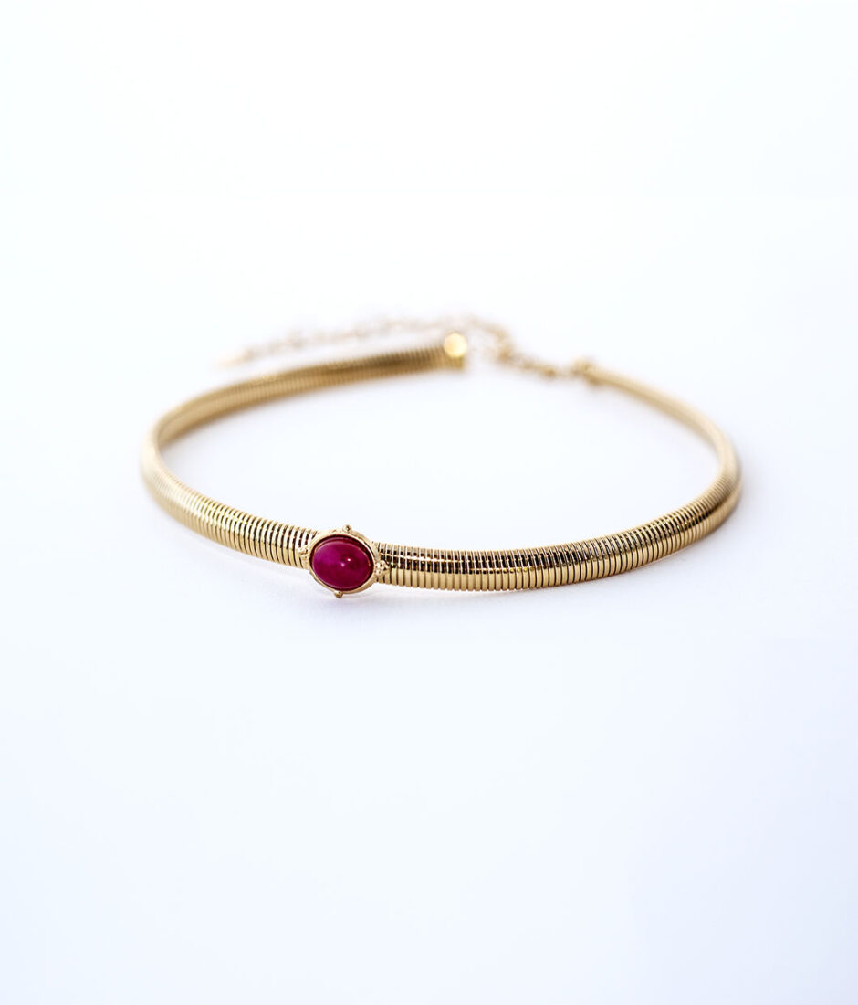choker oval pink