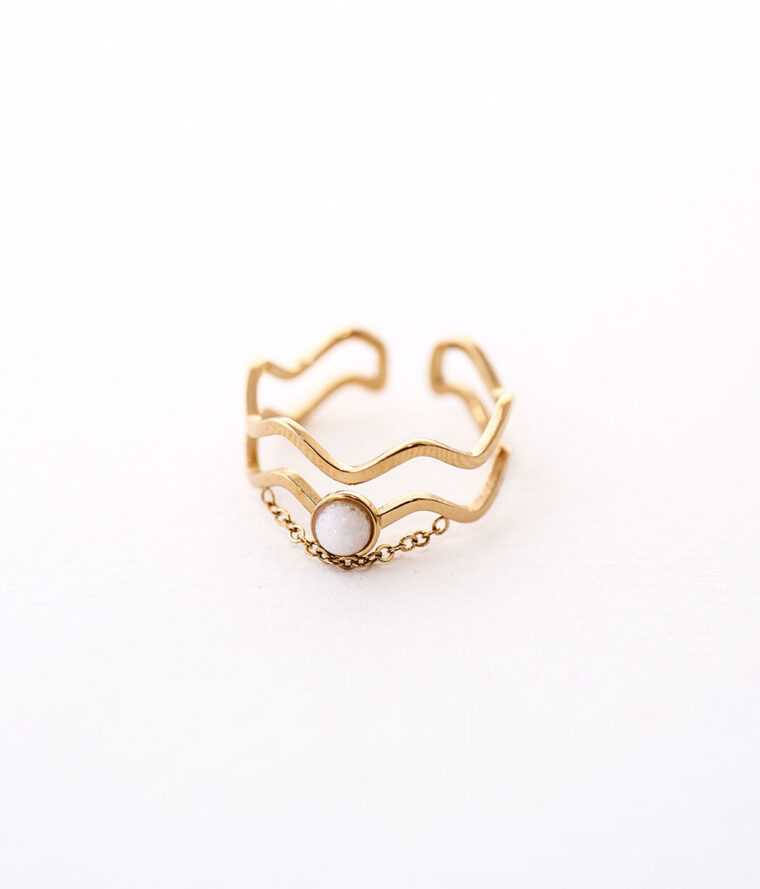 bague jade blanc