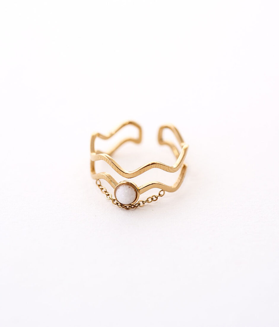 bague jade blanc