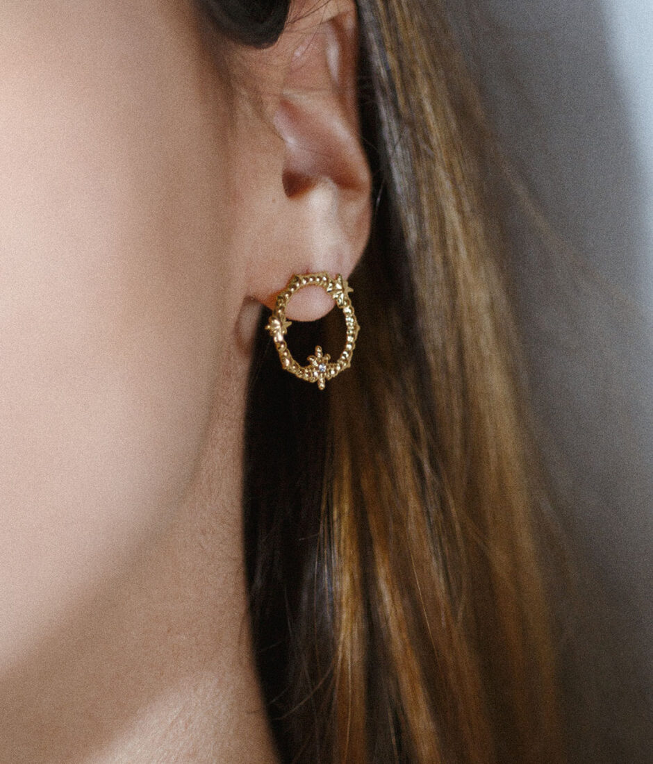 boucles d'oreilles strass