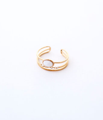 bague chain jade blanc