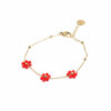 bracelet perles fleurs