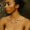 collier perles fleurs