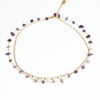collier double rang amour améthyste