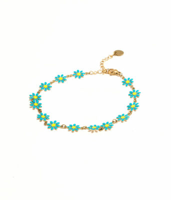 chaîne de cheville fleurs
