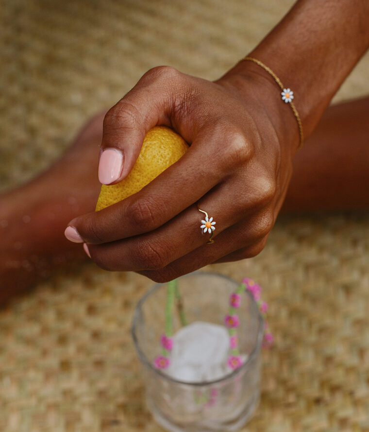 bracelet bague marguerite