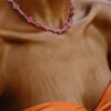 collier perles fleurs