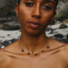 collier perles fleurs