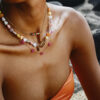 Collier coeurs nacre