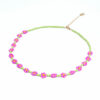collier perles fleurs