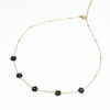 collier perles fleurs
