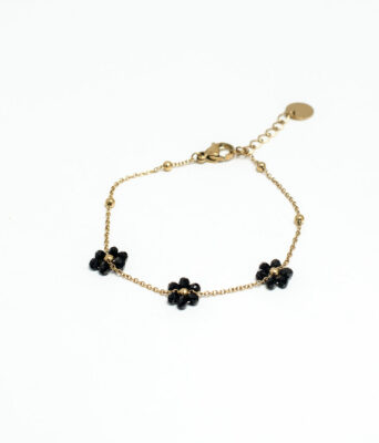 bracelet perles fleurs