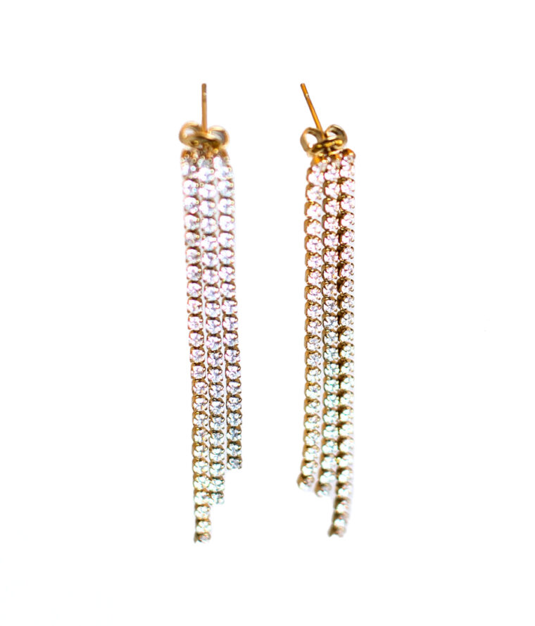 Boucles d'oreilles pendantes strass