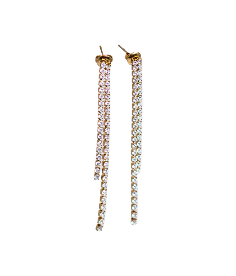 Boucles d'oreilles pendantes strass