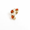 Bague strass orange