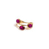 Bague strass fuchsia