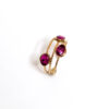 Bague strass fuchsia