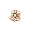 Bague multirang strass