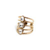 Bague multirang strass