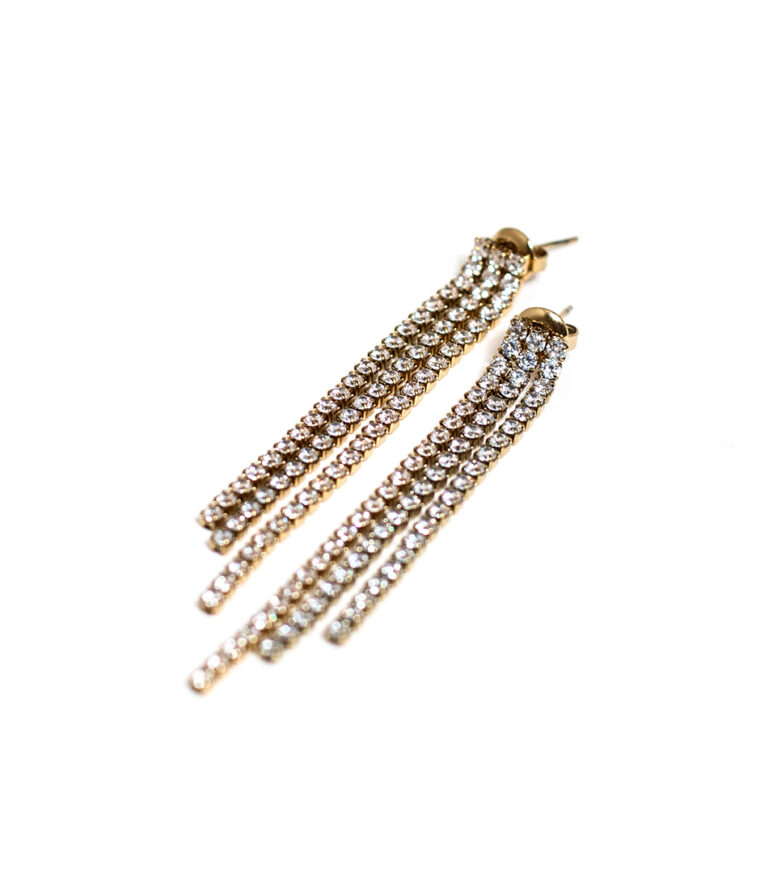 Boucles d'oreilles pendantes strass