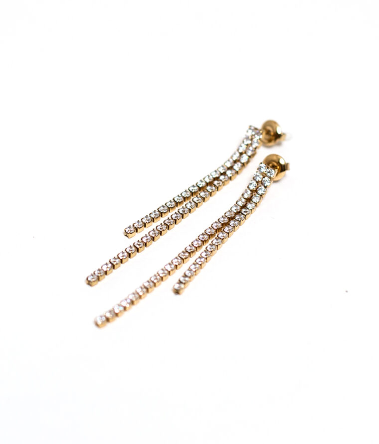 Boucles d'oreilles pendantes strass