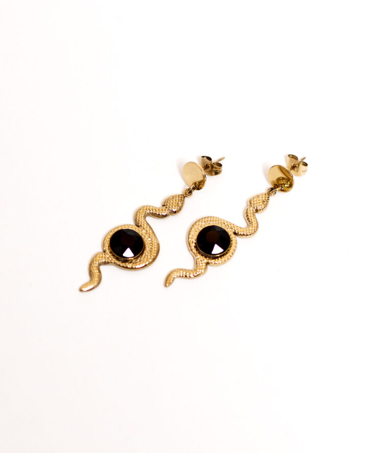 boucles d'oreilles pendantes serpent